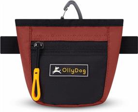 img 4 attached to OllyDog Goodie Treat Bag, Dog Treat Pouch, Waist Belt Clip For Hands-Free Training, Magnetic Closure, Dog Training And Behavior Aids, Three Ways To Wear, (Crimson)
