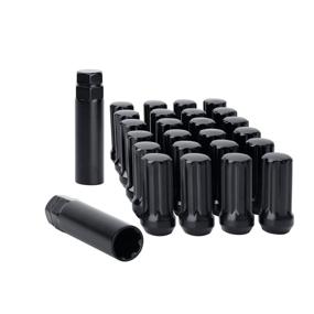 img 4 attached to M14X1.5 Tuner Wheel Lug Nuts - KSP 24x Black Acorn/Conical - Closed Bulge Cone Seat - 2'' Tall - Fits 6 Lug Aftermarket Wheels - Includes 2 Socket Keys