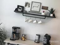 img 1 attached to Iron Industrial Shelf Brackets - Set Of 2 Flat Angle & Curved Black Floating Shelves Support - 6 Inch review by Kendrick Breezy