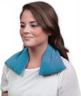 синяя ароматерапевтическая грелка для шеи и плеч - тепловое обертывание для микроволновки с ароматом лаванды и мяты - bed buddy логотип
