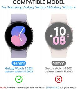 img 3 attached to 2 Pack Galaxy Watch 5 & 4 44Mm Screen Protector Case With All-Around Bumper Cover - Goton Accessories
