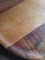 img 1 attached to Roro Round Acacia Wood Serving Charger Plates, 7 Inch Set Of 4 review by Joe Vazquez