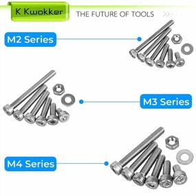 img 2 attached to K Kwokker 1083PCS Stainless Steel Metric Bolt Assortment Kit: M2, M3, M4 Screws, Nuts, And Washers - Hex Socket Head Cap Machine Screws, Bolts And Nuts In Silver