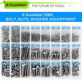 img 1 attached to K Kwokker 1083PCS Stainless Steel Metric Bolt Assortment Kit: M2, M3, M4 Screws, Nuts, And Washers - Hex Socket Head Cap Machine Screws, Bolts And Nuts In Silver