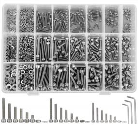 img 4 attached to K Kwokker 1083PCS Stainless Steel Metric Bolt Assortment Kit: M2, M3, M4 Screws, Nuts, And Washers - Hex Socket Head Cap Machine Screws, Bolts And Nuts In Silver