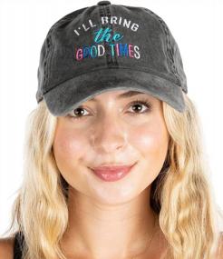img 4 attached to Funky Junque Womens Baseball Cap: Perfect For Bachelorette Party, Girls Trip Night Out & As A Dad Hat
