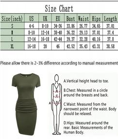 img 1 attached to Style And Comfort Meet In Kancystore'S Womens Bodycon T-Shirt Dress With Ruched Detailing