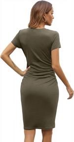 img 3 attached to Style And Comfort Meet In Kancystore'S Womens Bodycon T-Shirt Dress With Ruched Detailing