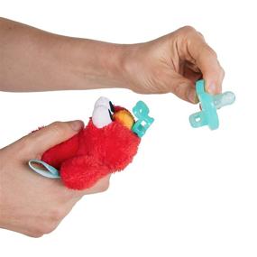 img 1 attached to Bright Starts Sesame Street Cozy Coo Soothing BPA-Free Pacifier With Plush Toy - Elmo, Ages Newborn + , Green , 4.42X2.04X4.17 Inch (Pack Of 1)