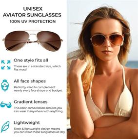 img 2 attached to Солнцезащитные очки-авиаторы GrinderPUNCH: легкая и модная оправа для всех форм лица со 100% защитой от ультрафиолета