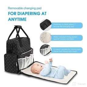 img 2 attached to Waterproof Diaper Bag Backpack with Changing Pad, Multifunctional Baby Bag 👶 for Mom & Dad - Includes Insulated Pockets and Maternity Travel Back Pack