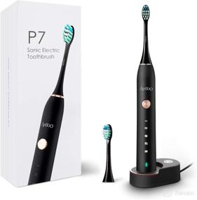 img 4 attached to 🖤 Waterproof Rechargeable Electric Toothbrush for Adults (Black)