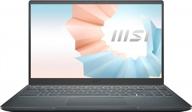 💻 msi modern 14 ultra thin and light professional 14" fhd ips display laptop, intel core i3-10110u, 8gb ram, 128gb ssd, webcam, backlit keyboard, hdmi, windows 10, twe bundle logo