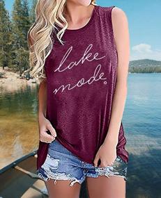 img 2 attached to Women'S Lake Life Tank Tops: Funny Summer Vacation Tees For Camping & Casual Wear!