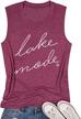 women's lake life tank tops: funny summer vacation tees for camping & casual wear! logo