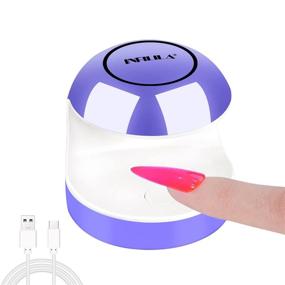 img 4 attached to INFILILA Mini UV Nail Lamp With Two Timers And 5 Double Light Beads For Home DIY Nail Art