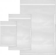steadmax 60 resealable clear plastic bags - variety pack of 3 sizes for crafts, jewelry, and business use logo