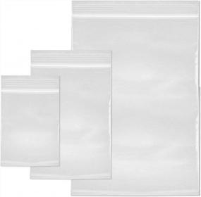img 1 attached to SteadMax 60 Resealable Clear Plastic Bags - Variety Pack Of 3 Sizes For Crafts, Jewelry, And Business Use