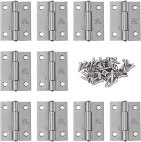 img 4 attached to Upgrade Your Furniture With Adiyer'S 10Pc 1.5-Inch Folding Butt Hinges In Durable 304 Stainless Steel - Perfect For Wooden Boxes, Jewelry And Crafts