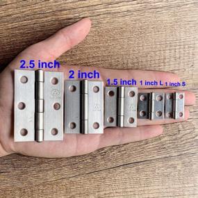 img 1 attached to Upgrade Your Furniture With Adiyer'S 10Pc 1.5-Inch Folding Butt Hinges In Durable 304 Stainless Steel - Perfect For Wooden Boxes, Jewelry And Crafts