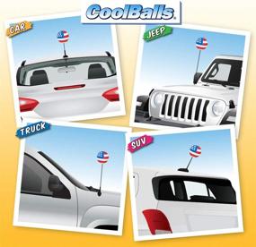 img 3 attached to Patriotic USA American Flag (Double-sided) Car Antenna Topper/Mirror Dangler/Auto Dashboard Buddy by CoolBalls