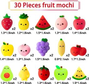 img 3 attached to 60-Piece Kawaii Mochi Squeeze Toys Set For Kids' Party Favors, Stress Relief, Birthday Gifts, Treat Bags, And Classroom Prizes - Featuring Fruit And Random Animal Shapes - By MALLMALL6