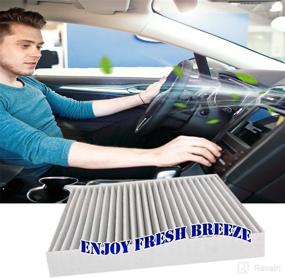 img 1 attached to 🔄 Premium 2-Pack White FD709 Cabin Air Filter Set for Accent/Genesis Coupe/Veloster/Tucson, Sportage/Forte/Rio/Rondo – Replaces CF10709/087902E200