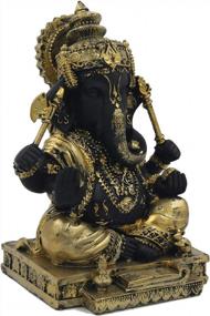 img 2 attached to DharmaObjects Статуя Ганеша Ганеши (золото, 6,5 дюйма)