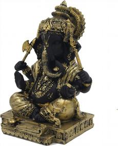 img 3 attached to DharmaObjects Статуя Ганеша Ганеши (золото, 6,5 дюйма)
