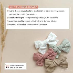 img 3 attached to 🎀 Mai Bebe Hair Bow Clips - Set of 10 Girls Hair Bows - Non-Slip Grip and Fully Lined - Hair Bows for Toddler Girls - Everyday Bebe Collection