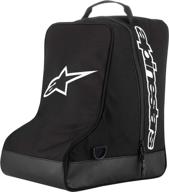 👢 alpinestars 6106319-12 boot bag: sleek black/white design for ultimate gear organization logo