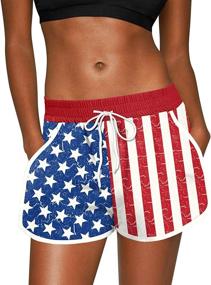 img 3 attached to Stylish Women's Drawstring Boardshorts with Elastic Waistband at Swimsuits & Cover Ups