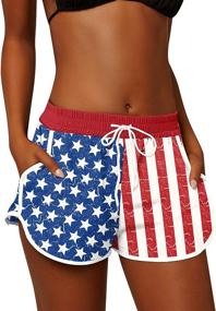img 1 attached to Stylish Women's Drawstring Boardshorts with Elastic Waistband at Swimsuits & Cover Ups