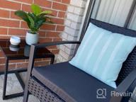 img 1 attached to Modern Outdoor Wicker Patio Furniture Set - 3 Piece Conversation Bistro With Coffee Table For Yard & Bistro | Flamaker. review by Seth Torres
