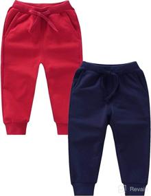 img 4 attached to T H L S Toddler Sweatpants Cotton Pockets Apparel & Accessories Baby Girls good in Clothing