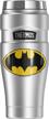 stainless king batman logo travel tumbler, 16oz capacity, double-walled vacuum insulated stainless steel design logo
