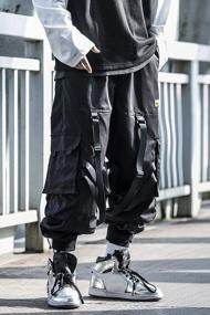 img 3 attached to Mens Hiphop Punk Jogger Active Sports Pants