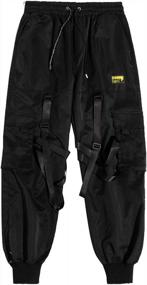 img 1 attached to Mens Hiphop Punk Jogger Active Sports Pants