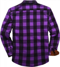 img 3 attached to Men'S Casual Flannel Plaid Shirt With Regular Fit And Long Sleeves - Button Down Style From ZITY