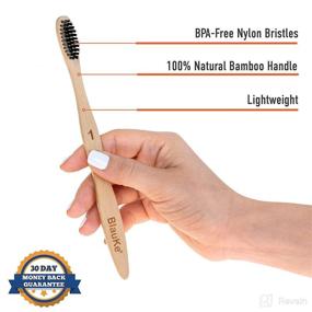 img 1 attached to Bamboo Toothbrush Soft Bristle 4 Pack - Eco-friendly Oral Care Delivered Directly to You