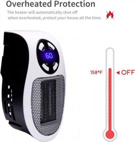 img 1 attached to 🔌 Efficient 350W Electric Space Heater with Adjustable Thermostat and Timer - Ideal for Office or Dorm Room
