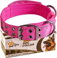 🐶 search-optimized tactical dog collar with handle - heavy-duty, reflective, soft padded training collar for medium, large, and extra-large dogs logo