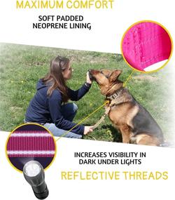 img 1 attached to 🐶 Search-Optimized Tactical Dog Collar with Handle - Heavy-Duty, Reflective, Soft Padded Training Collar for Medium, Large, and Extra-Large Dogs