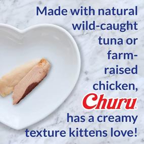 img 2 attached to INABA Churu Kitten Grain-Free Creamy Purée Lickable Cat Treats With DHA, EPA, Vitamin E & Taurine - 0.5 Oz Each (4/Pack), Chicken Recipe - 24 Tubes