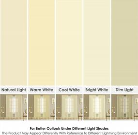 img 2 attached to Beige Sheer Voile Curtains For Living Rooms & Bedrooms - Oakias 2 Panels, Each 54 X 96 Inches