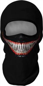 img 4 attached to Venswell 3D Balaclava Ski Mask: Cool Skull Animal Full Face Protection For Cycling, Motorcycling & Halloween