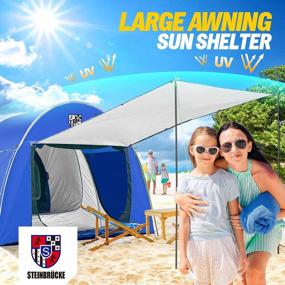 img 1 attached to SUV Tent Car Camping Awning - Waterproof Tailgate Tent For 1-4 Person Sleeping, Universal Fit Most SUVs, Vans & Cars
