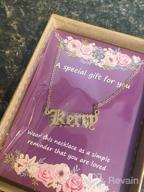 img 1 attached to Personalized Old English Name Necklace: 18K Gold Plated Monogram Jewelry for Women - Perfect Christmas/Birthday Gift - Over 800 Names in Stock! review by Dana Wood