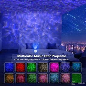 img 1 attached to 🌟 Enhanced Star Projector with White Noise Machine: Rechargeable Sound Machine for Kids, Travel-Friendly Timer & 5 Nature Noises, Galaxy Projector Light with 14 Effects & Adjustable Brightness