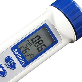 img 1 attached to 🌊 Accurate Digital Salinity and Temperature Meter with ATC: Handheld Pen Type Water Quality Monitor Tester for Saltwater, Hydroponics, Pool, Aquarium, Fish Pond, Spa - 0~70 PPT